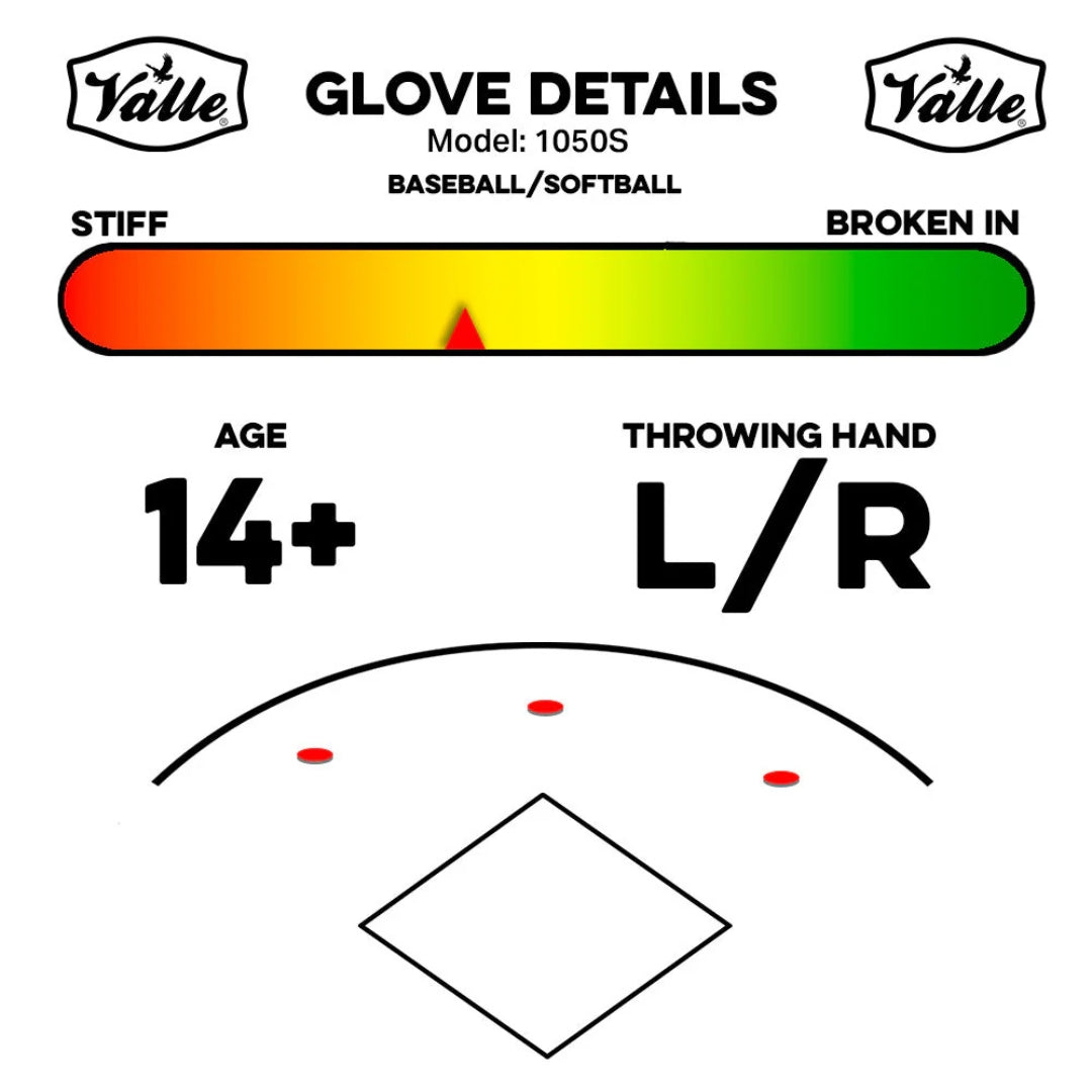 Glove Details for the Valle 1050S Training Glove