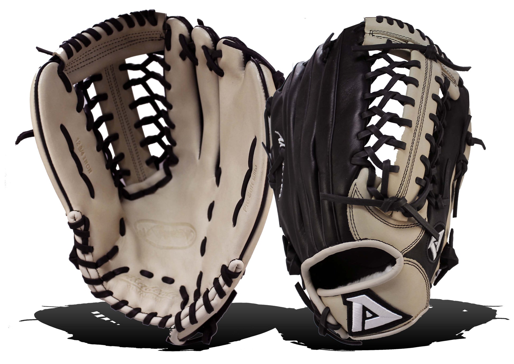 The Akadema ASF421 (12.75") Outfield Glove features ProSoft Select leather, Reptilian Claw design, and deep pocket for superior ball control. Ideal for RF, LF, and CF