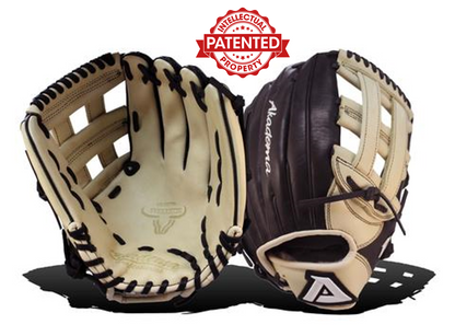 The Akadema ASF 414 (12") Glove features ProSoft Select leather, H-Web, and a versatile design for outfield, pitcher, and infield positions