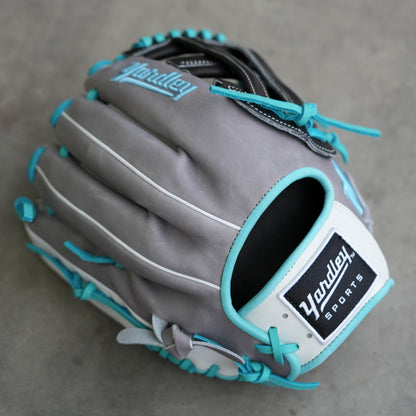 Y1 - 279 Gray and Sky Blue H-Web 12.00”