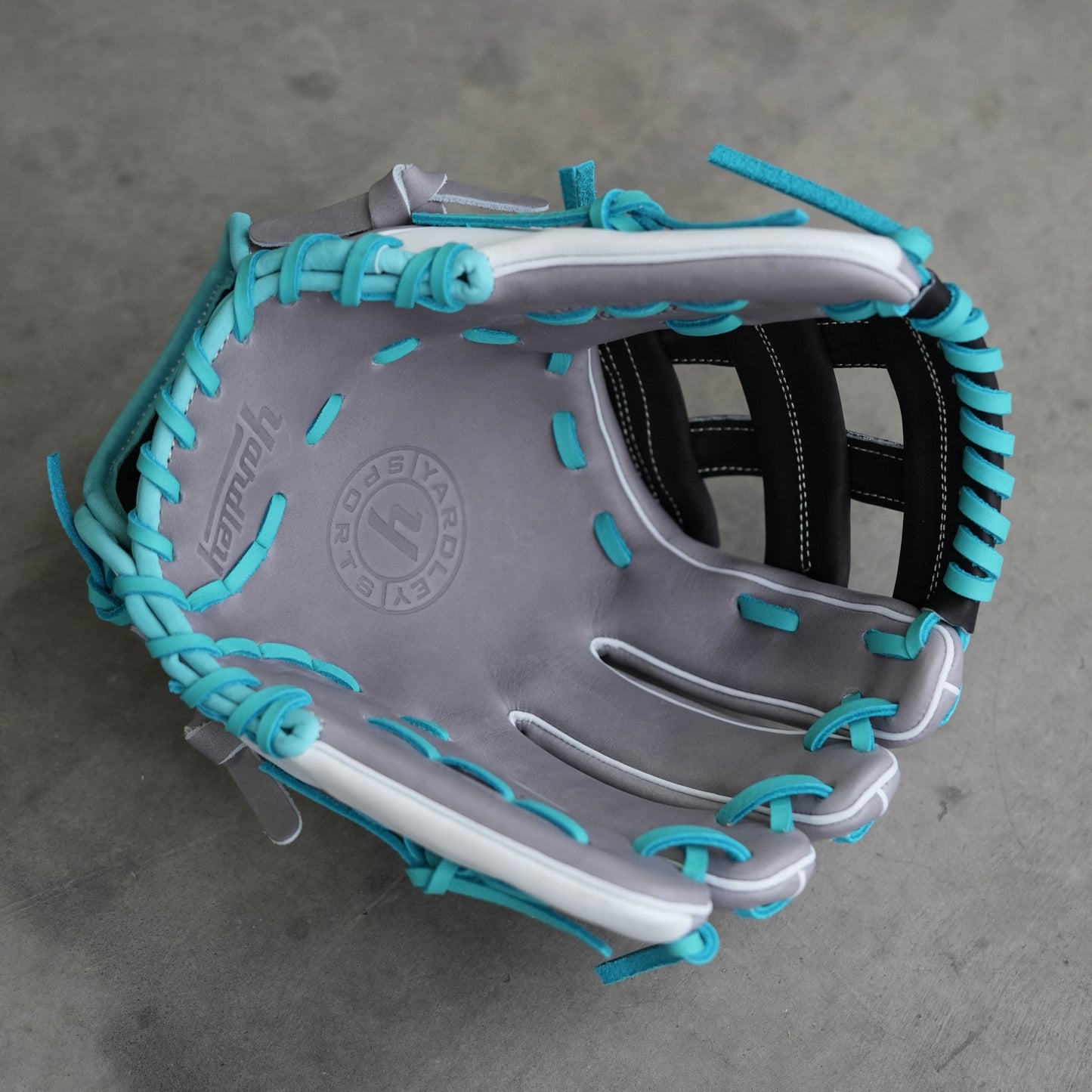 Y1 - 279 Gray and Sky Blue H-Web 12.00”