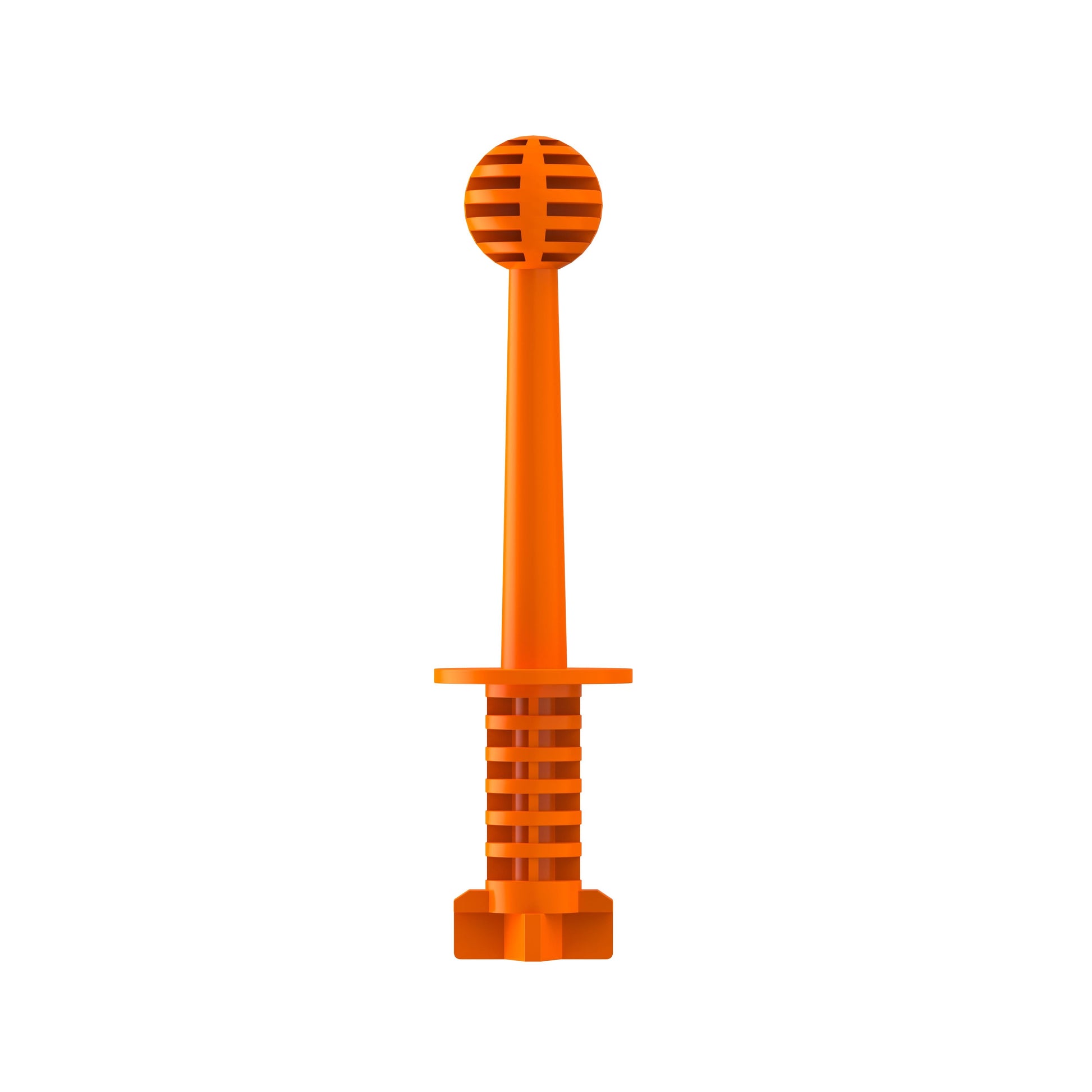 The Dry Swing tee topper attachment for the Perfect Swings USA swing path trainer (orange) against a white background