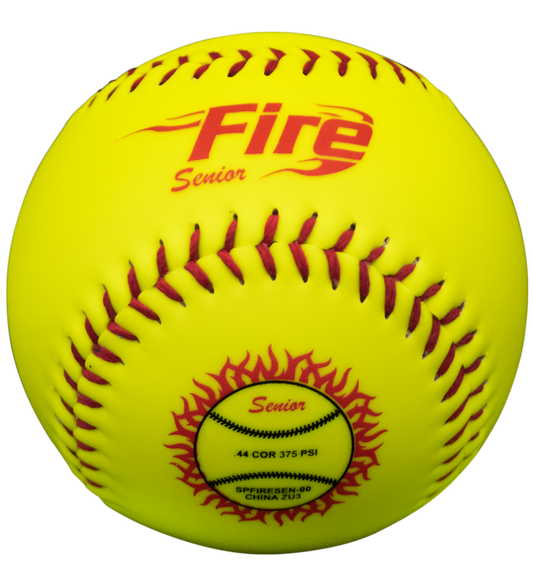 Senior Slowpitch Leagues will knock it out of the park with this ball. Sold by the dozen. The Fire Slowpitch Softball is non-licensed for any recreational, pick up softball game.