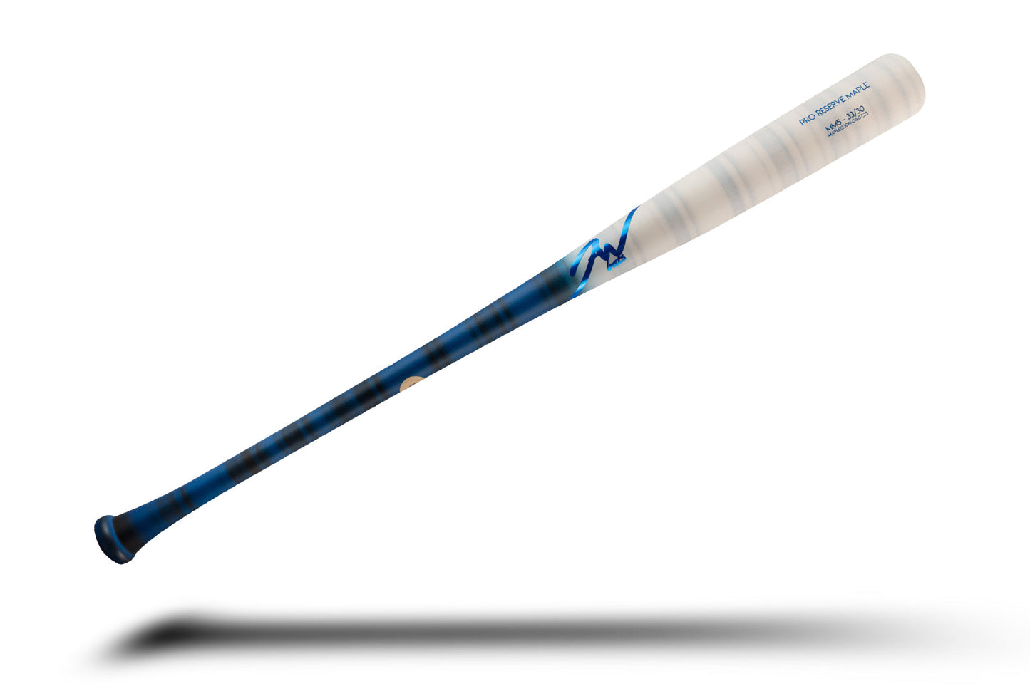 Jaw Bats pro reserve maple baseball bat in white and dark blue