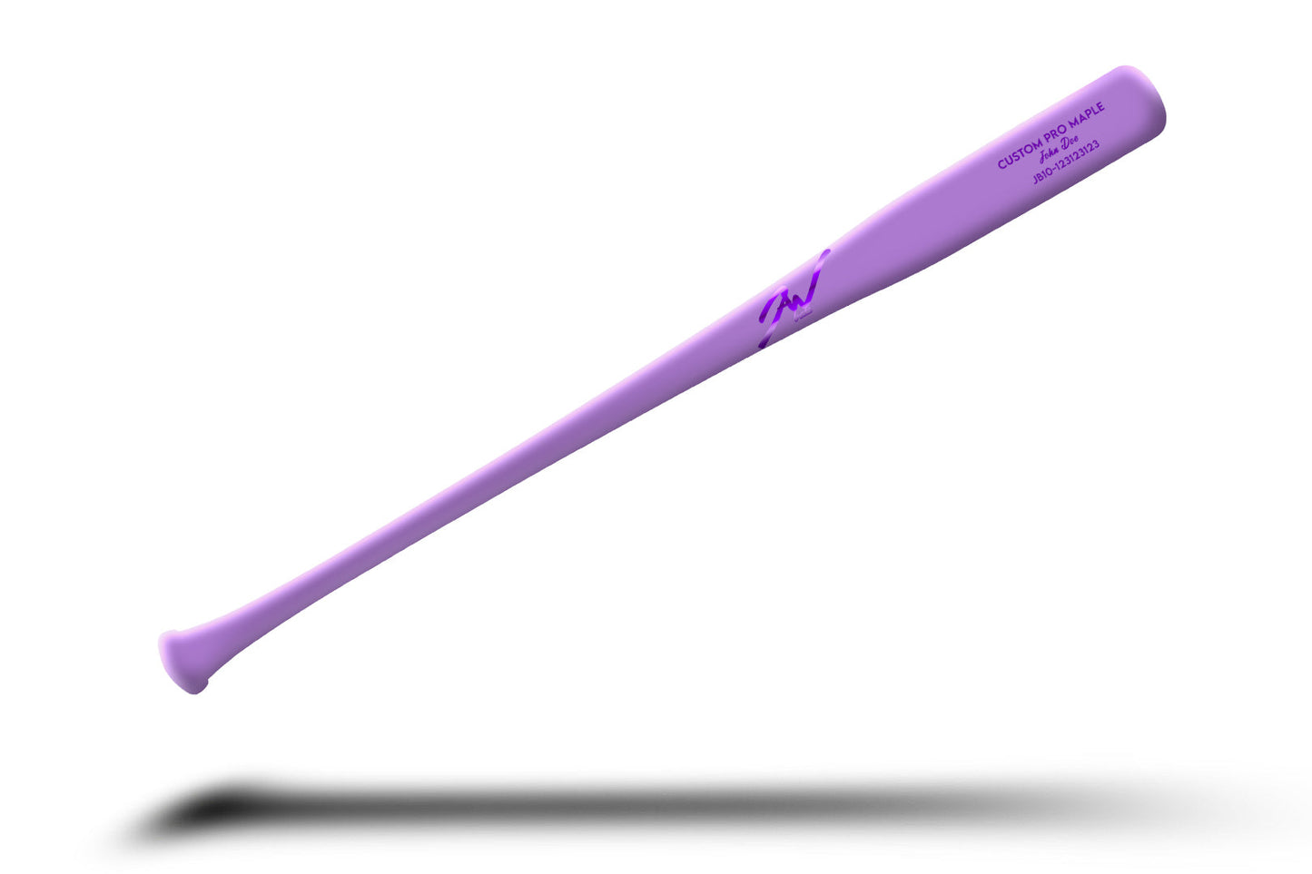 Jaw Bats custom pro maple baseball bat in light purple