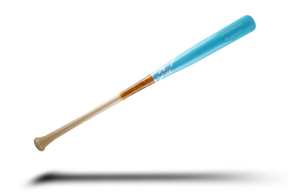 Jaw Bats limited edition baseball bat in light blue with wood colors